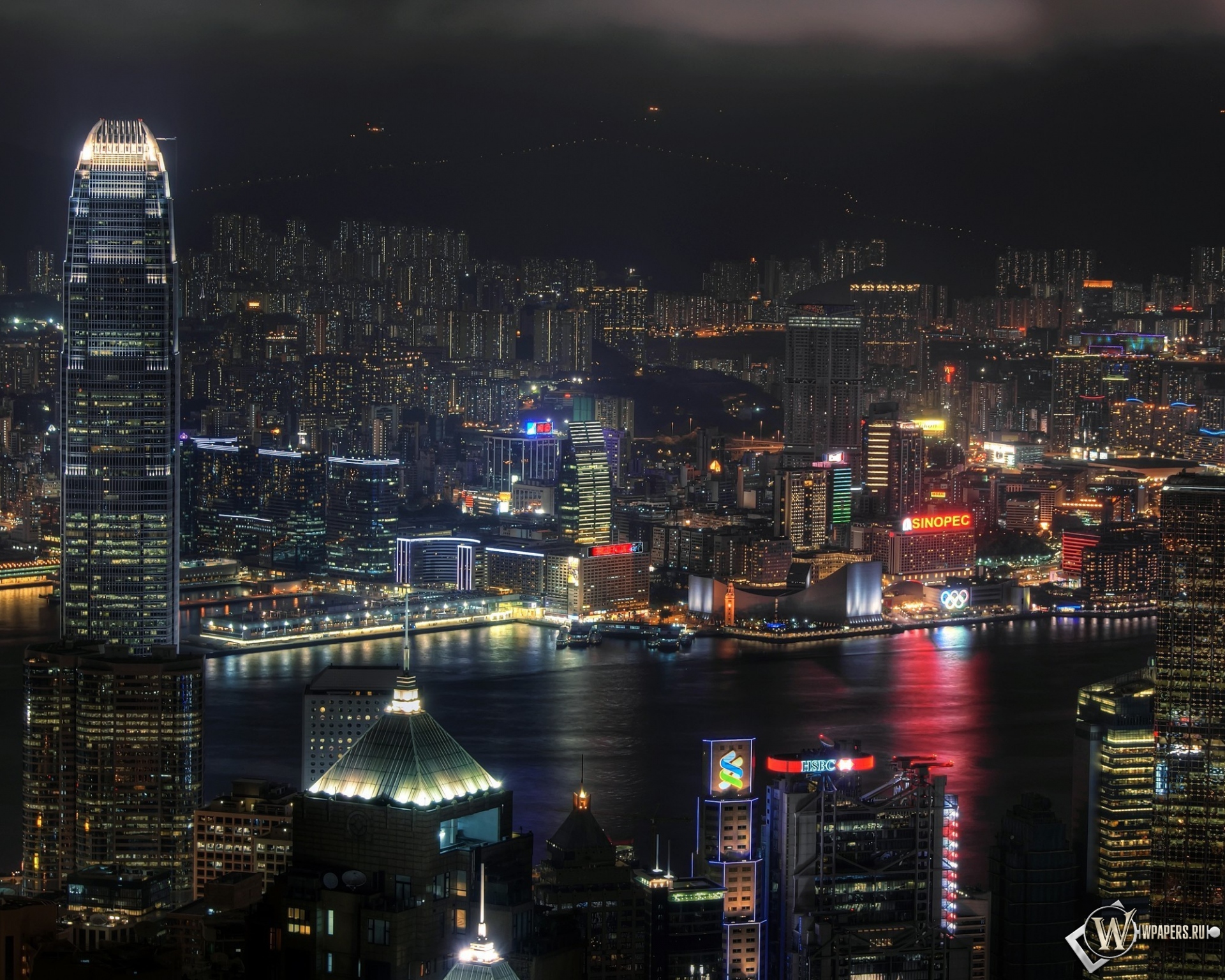 Ночной Гонконг 1920x1536