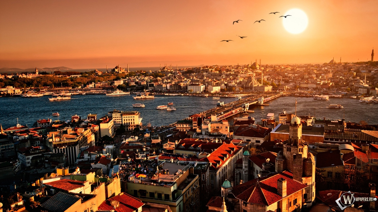 Солнечный Стамбул 1280x720
