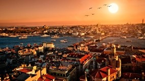 Обои Солнечный Стамбул: Город, Здания, Птицы, Турция, Прочие города