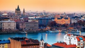 Обои Будапешт: Огни, Река, Город, Здания, Прочие города