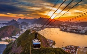 Обои Рио-де-Жанейро: Город, Закат, Рио-де-Жанейро, Прочие города