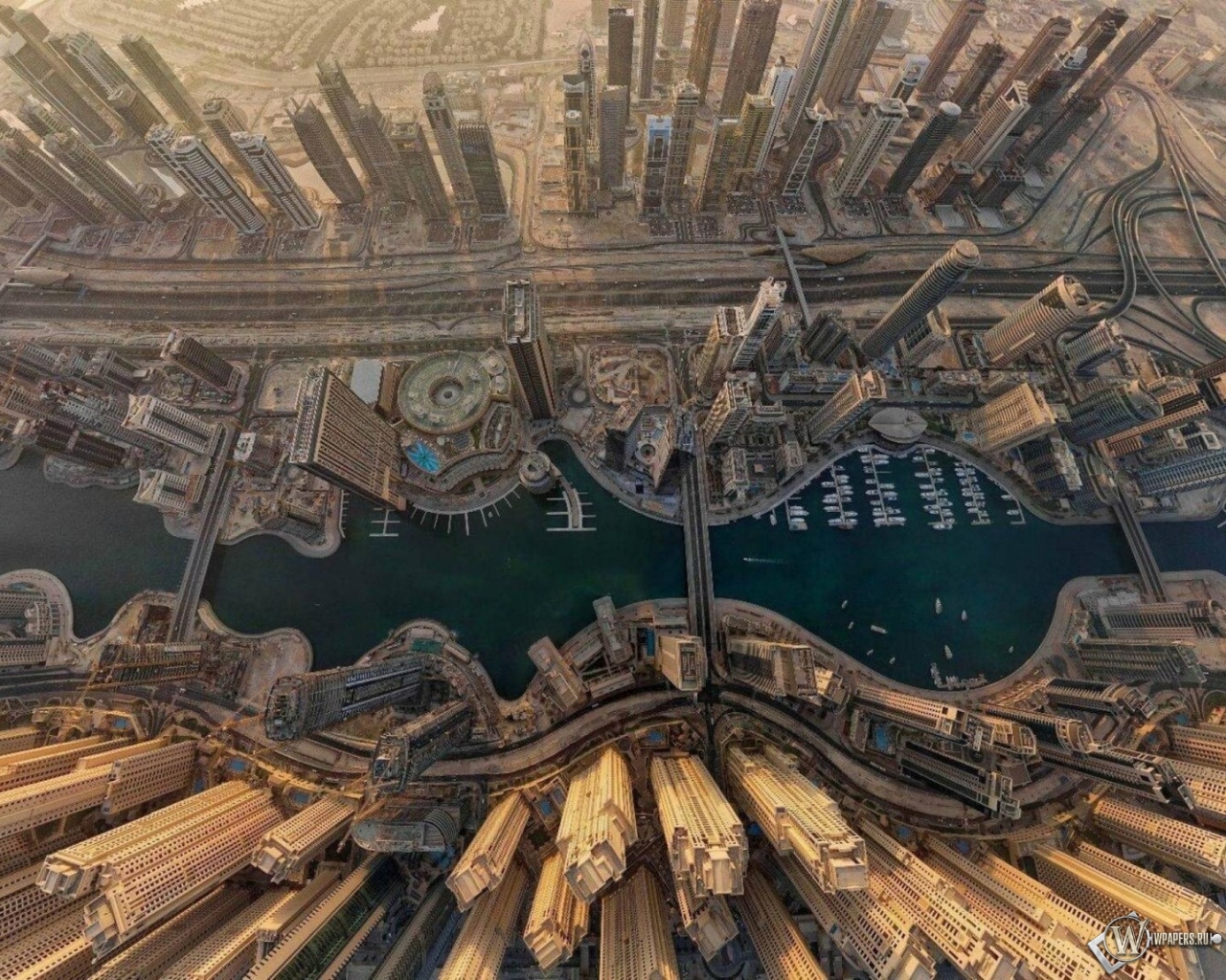 Dubai  вид сверху 1280x1024