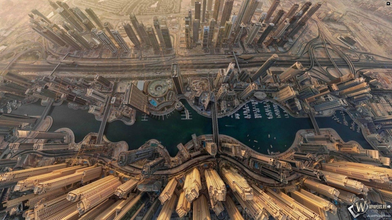 Dubai  вид сверху 1280x720
