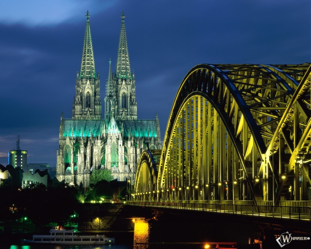 Cologne Cathedral and Hohenzollern Bridge Cologne - Germany 1280x1024