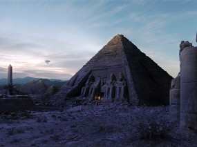 Обои Пирамида в Египте: Пирамида, Египет, Дирижабль, Прочие города