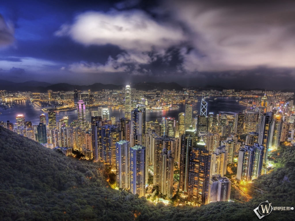 Небоскребы в Гонконге 1024x768
