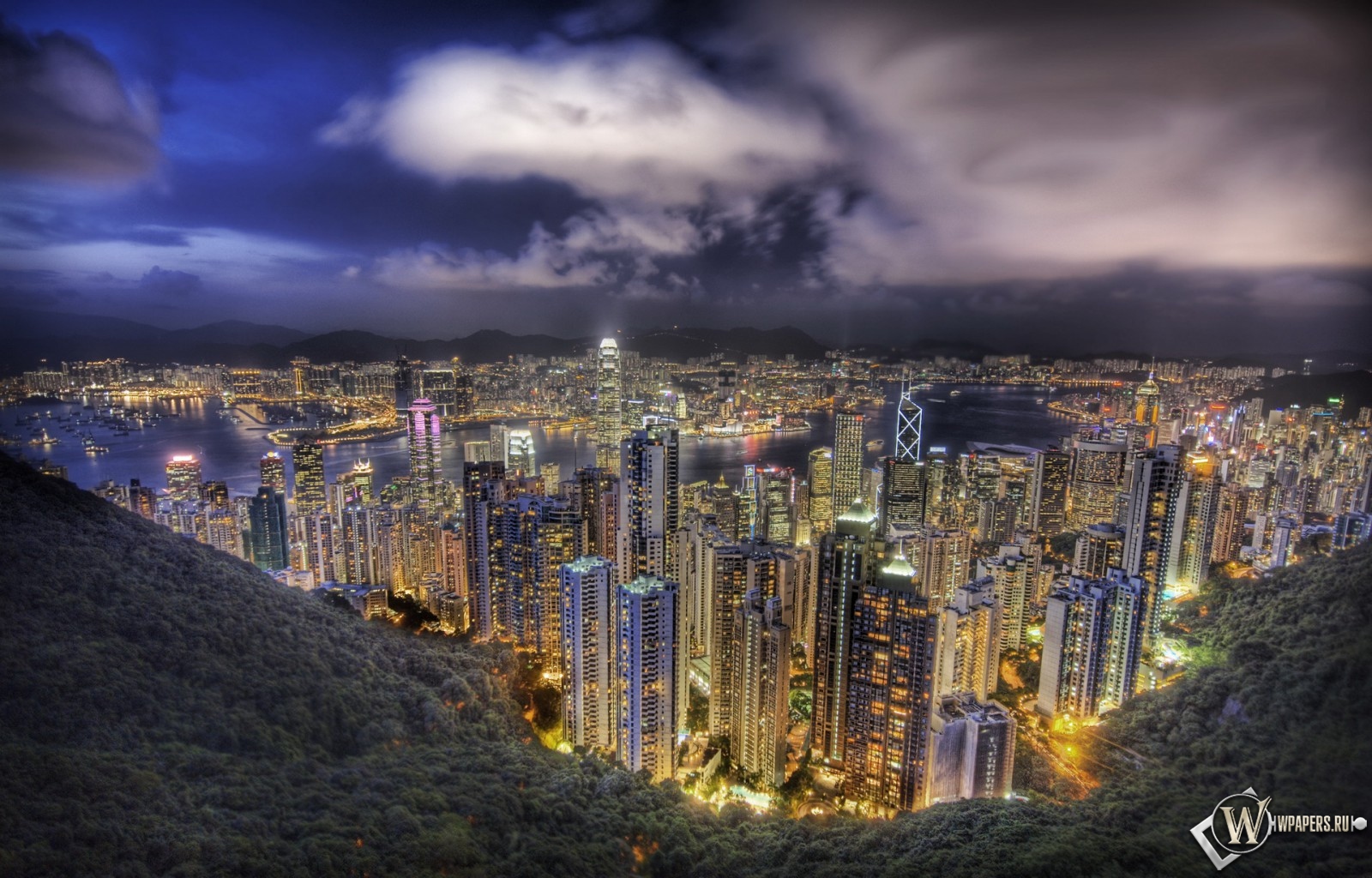 Небоскребы в Гонконге 1600x1024