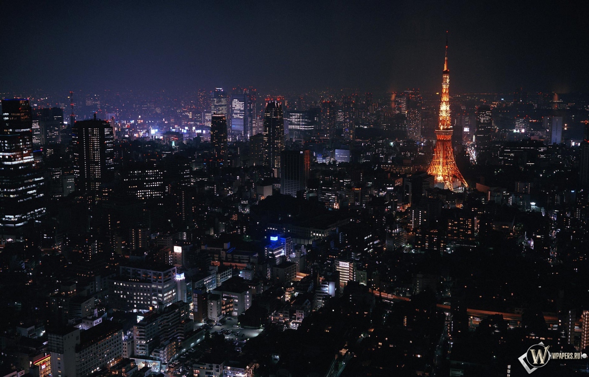 Токио ночью 1200x768