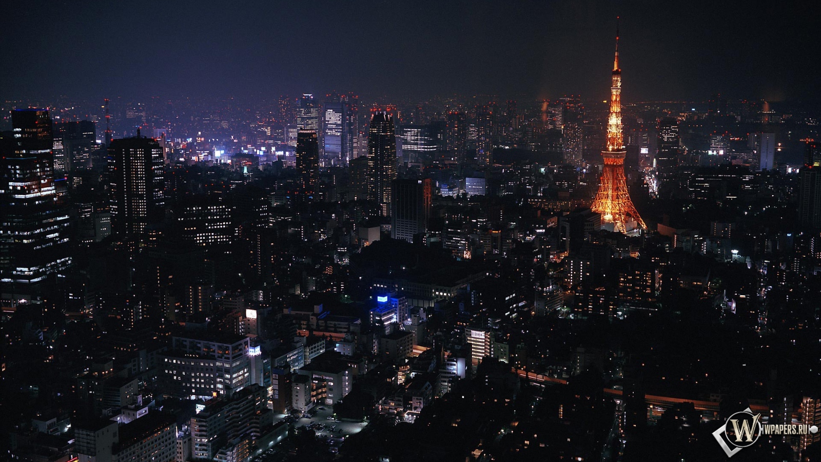 Токио ночью 1600x900
