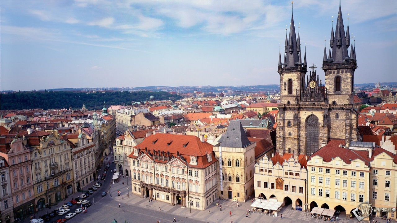 Old Town Square в Праге 1280x720