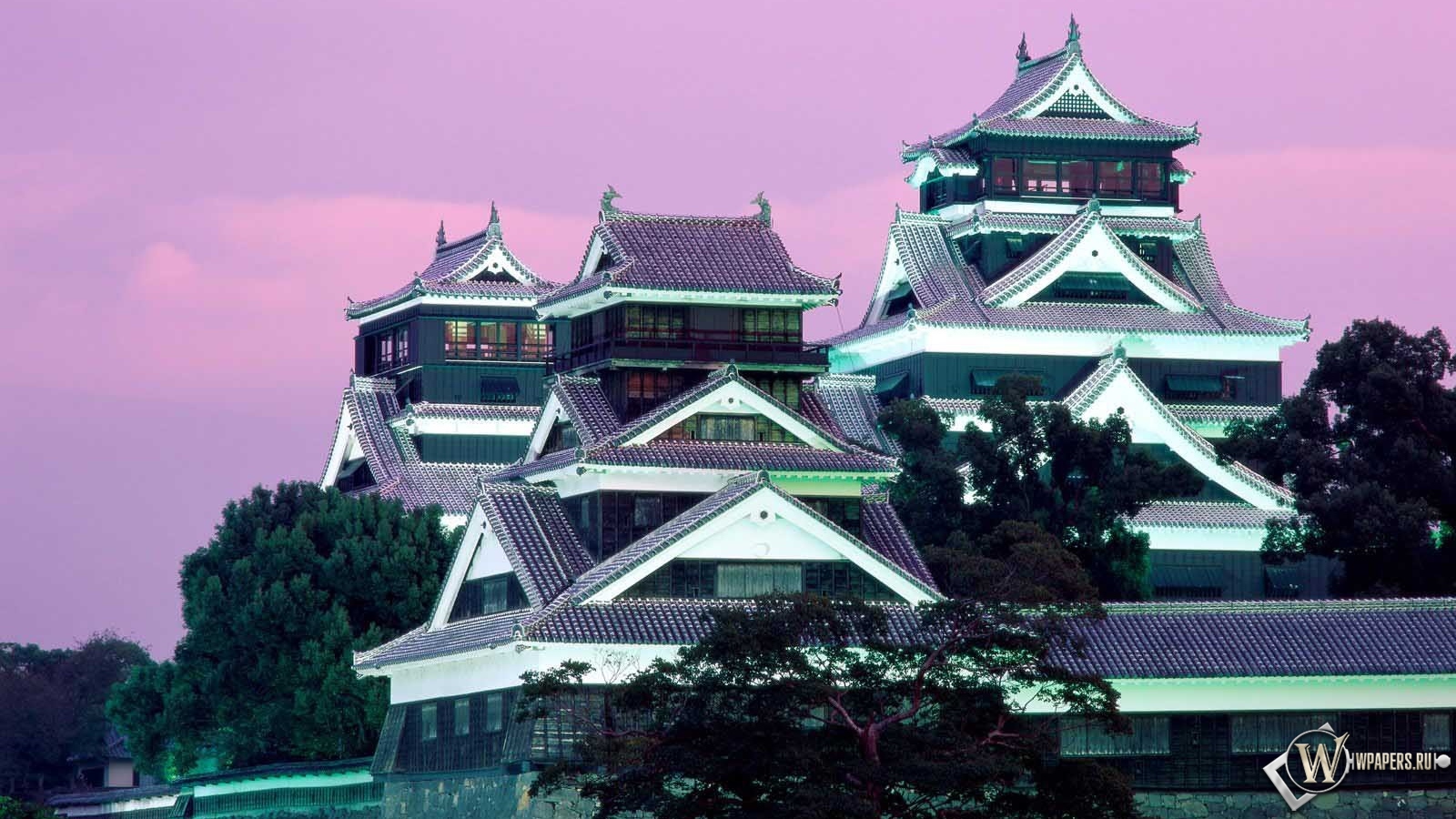 Замок Кумамото в Японии 1600x900