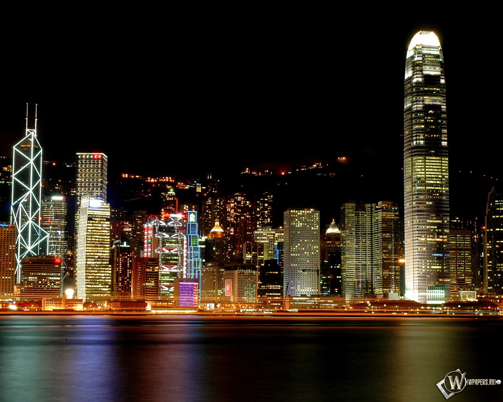 Hong Kong ночью 1600x1280