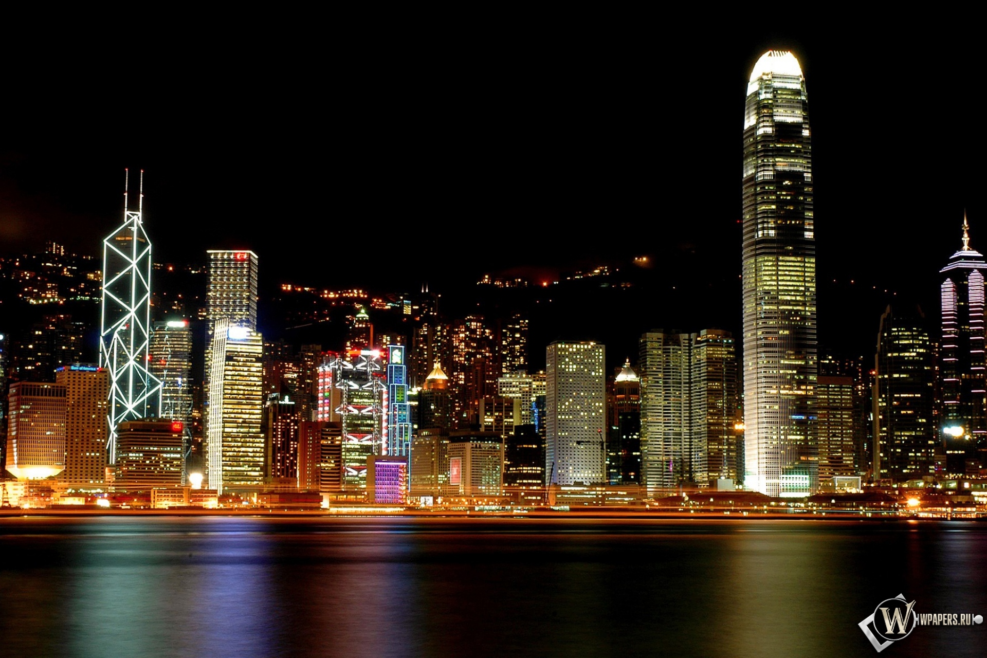 Hong Kong ночью 1920x1280