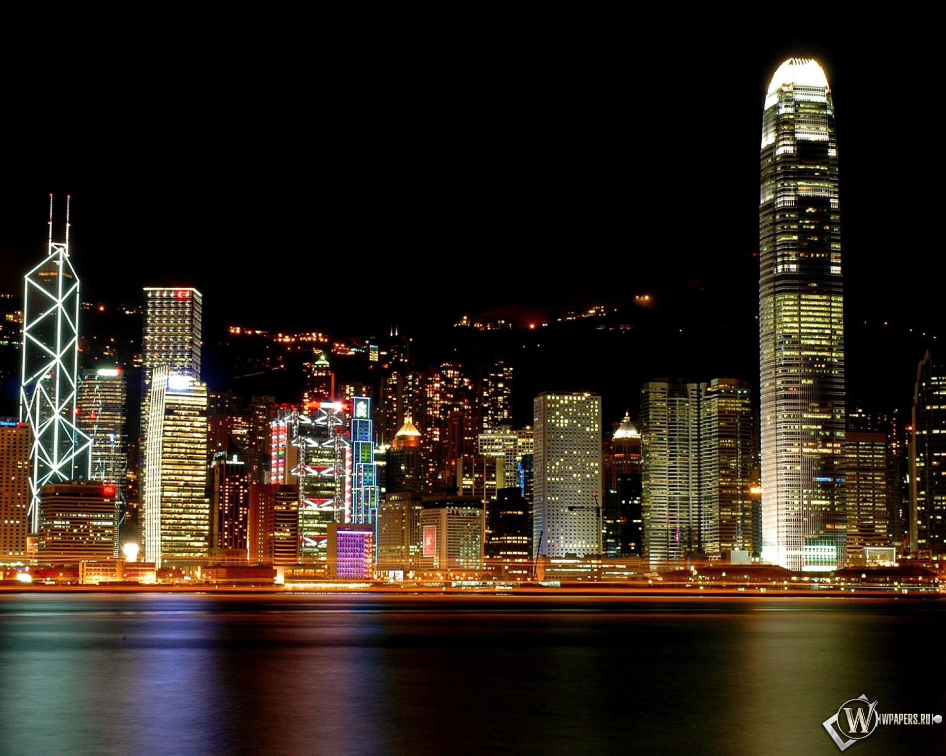 Hong Kong ночью 1920x1536