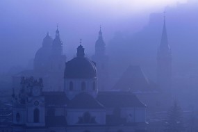 Обои Зальцбург: Туман, Австрия, Зальцбург, Прочие города