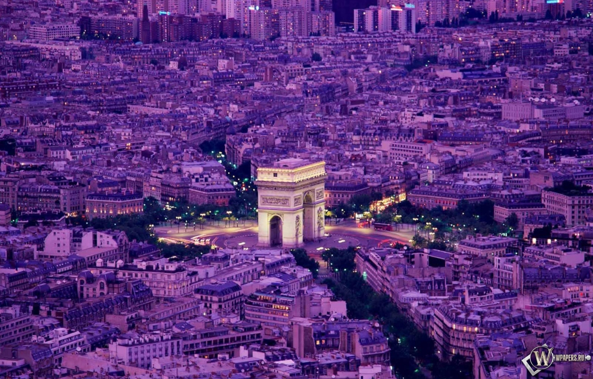 Вечерний Париж 1200x768