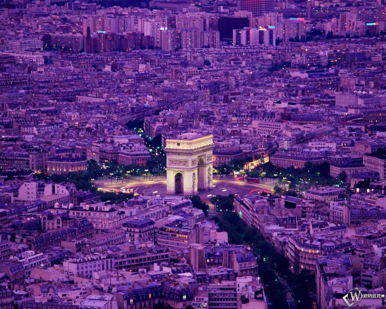 Вечерний Париж 1280x1024