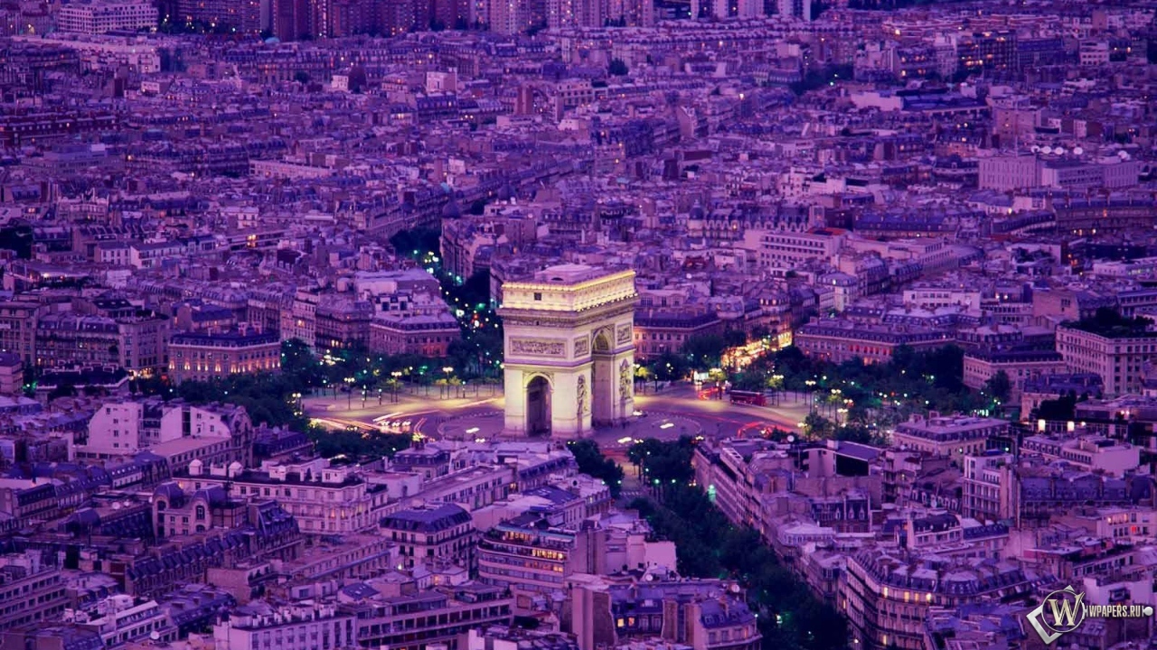 Вечерний Париж 1280x720