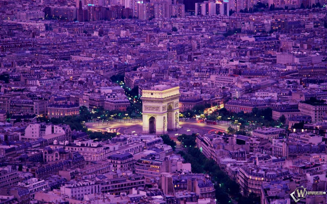 Вечерний Париж 1280x800