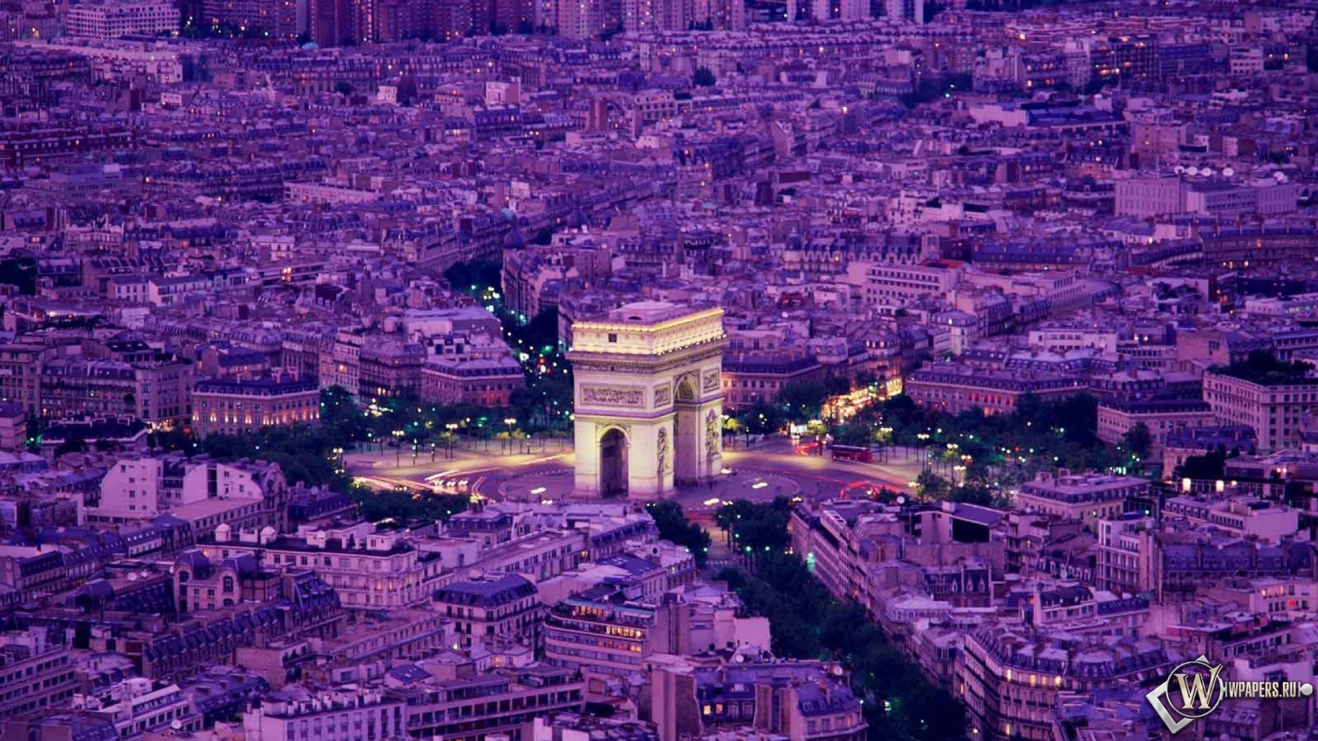 Вечерний Париж 1920x1080