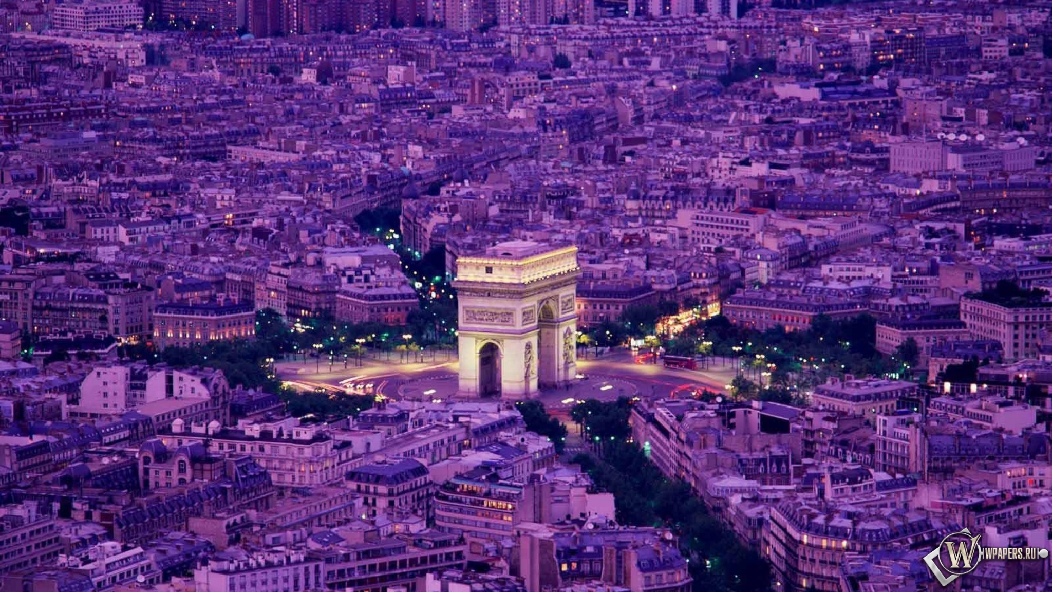 Вечерний Париж 2048x1152