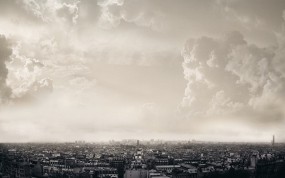 Обои Облака над Парижем: Облака, Город, Париж, Париж