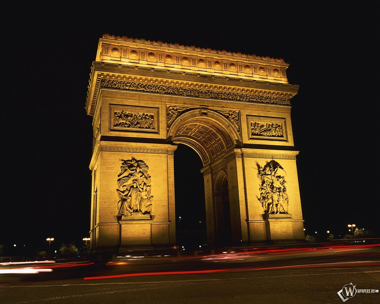 Триумфальная арка - Париж 1280x1024