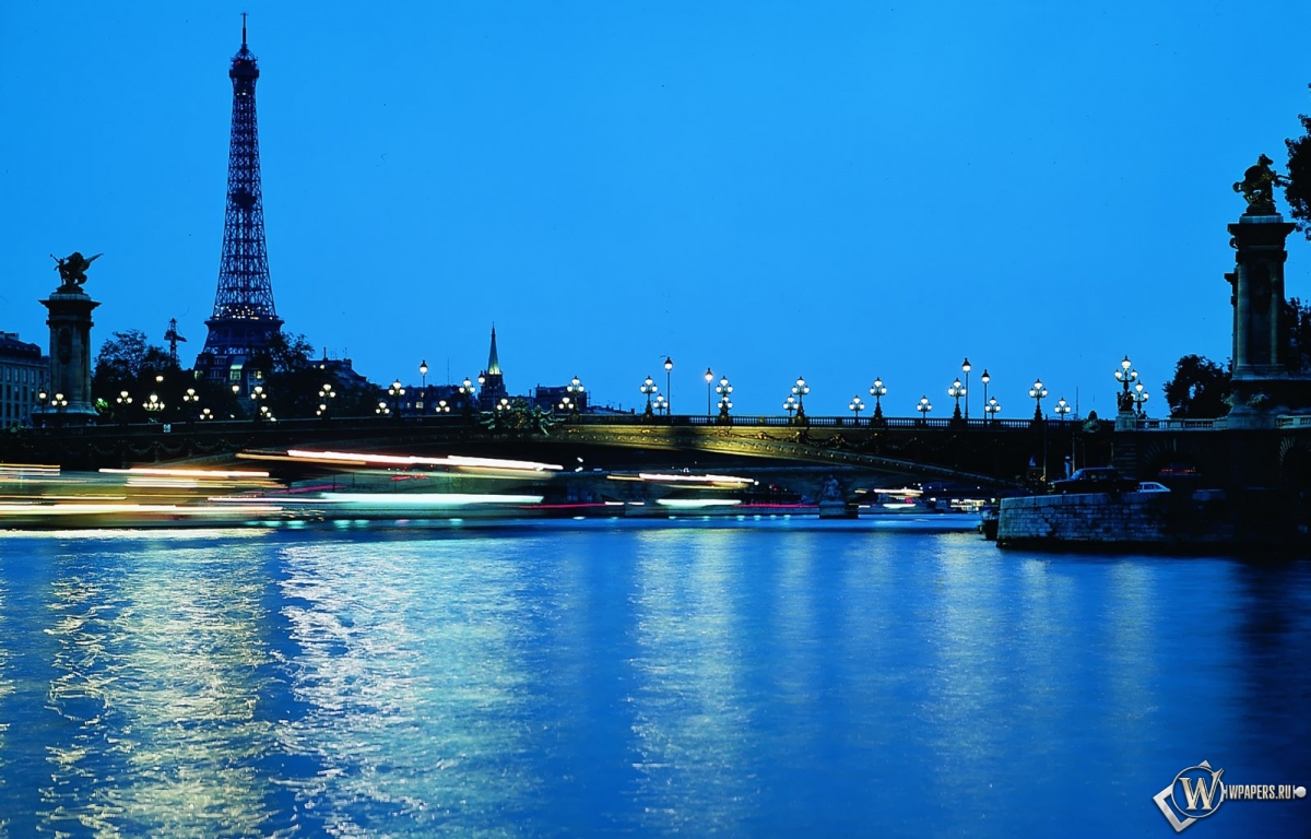 Париж ночью 1200x768