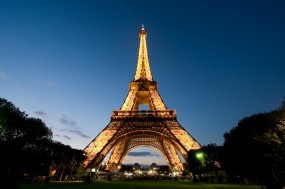 Обои Эйфелева башня: Вечер, Париж, Эйфелева башня, Города