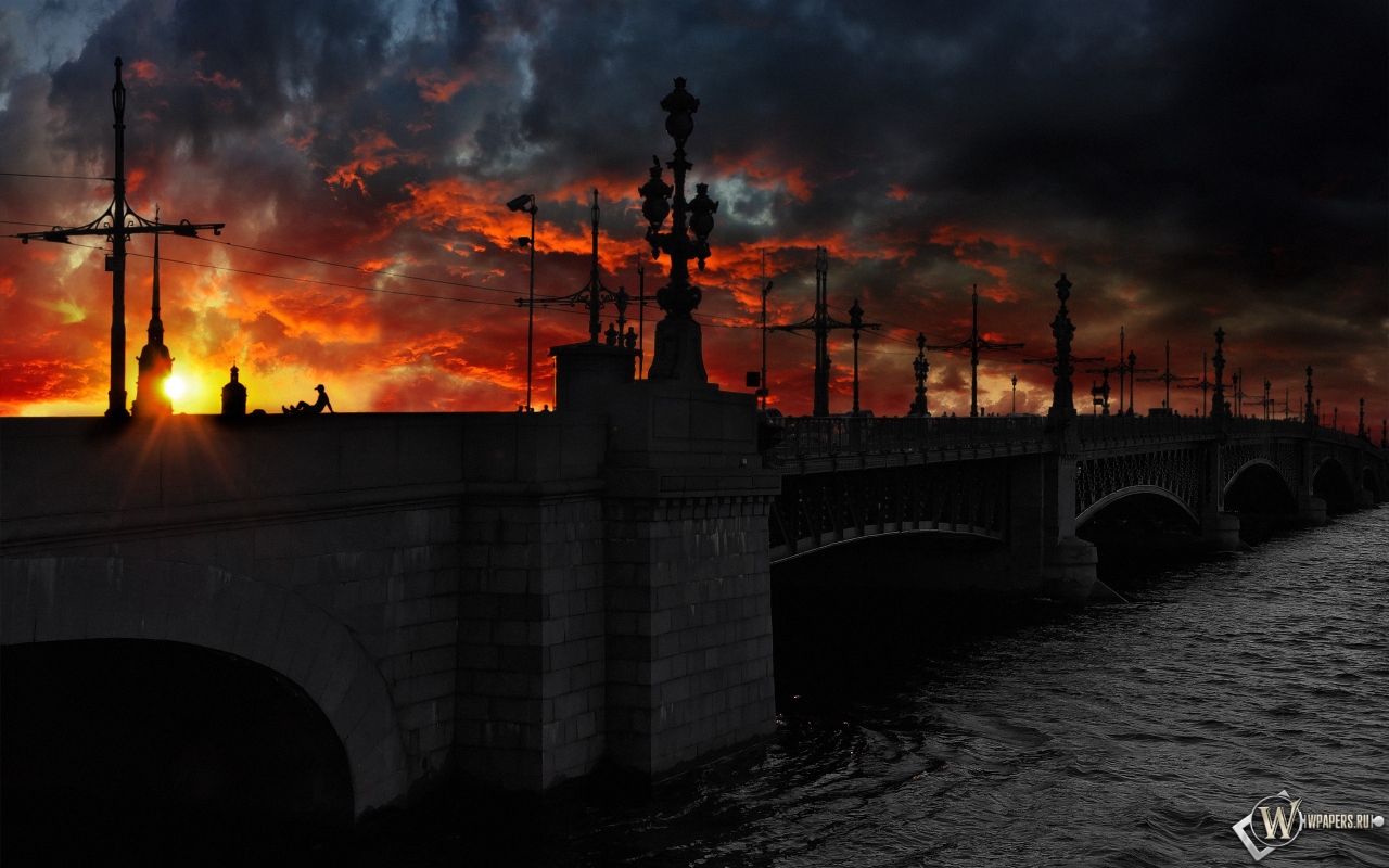 Мост в Санкт-Петербурге 1280x800