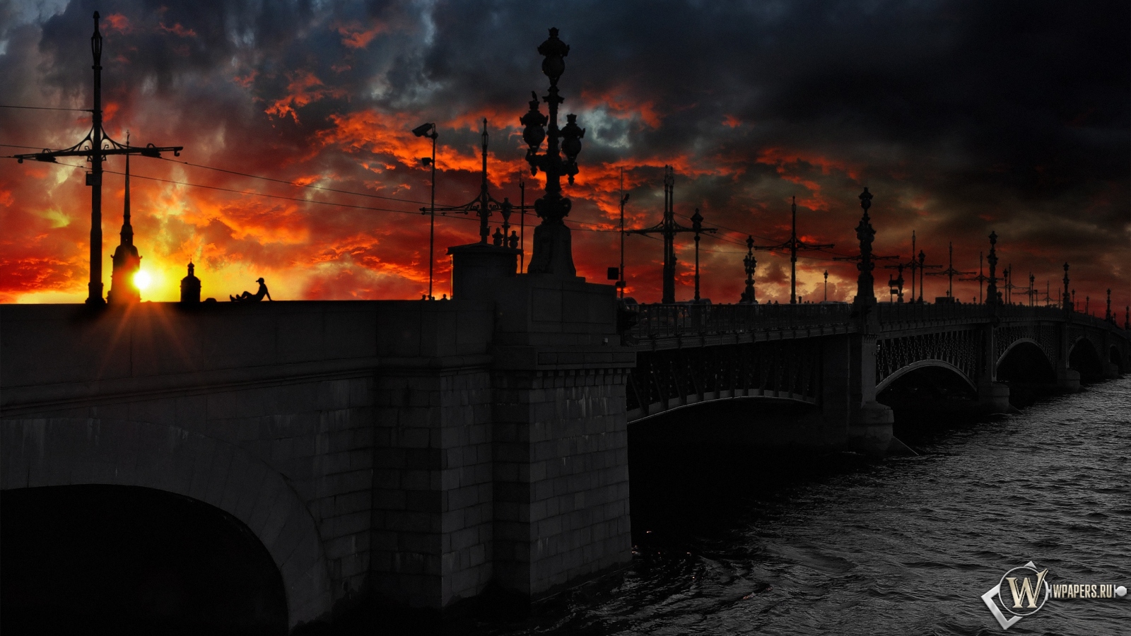 Мост в Санкт-Петербурге 1600x900