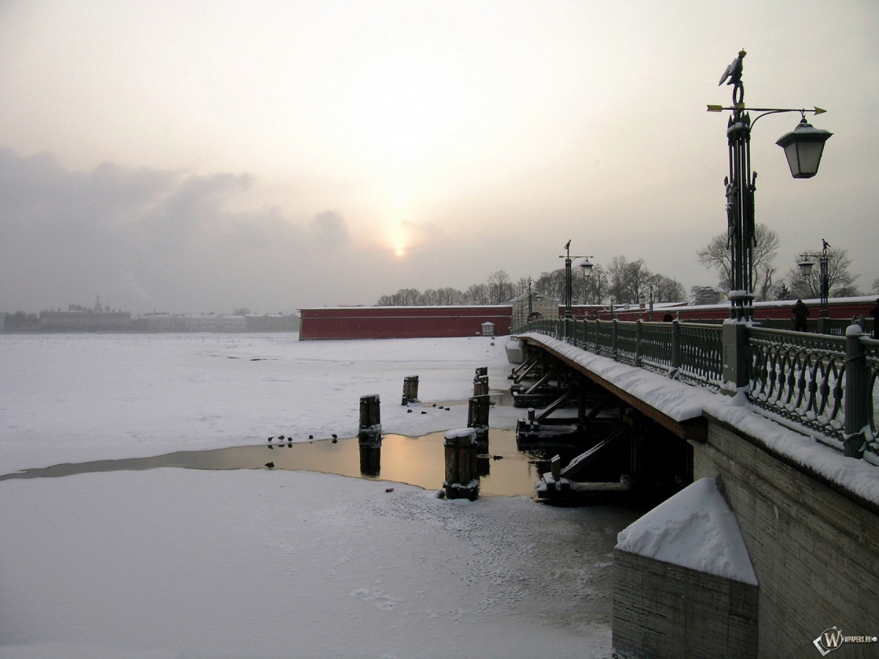 Нева зимой Санкт-Петербург 1280x960