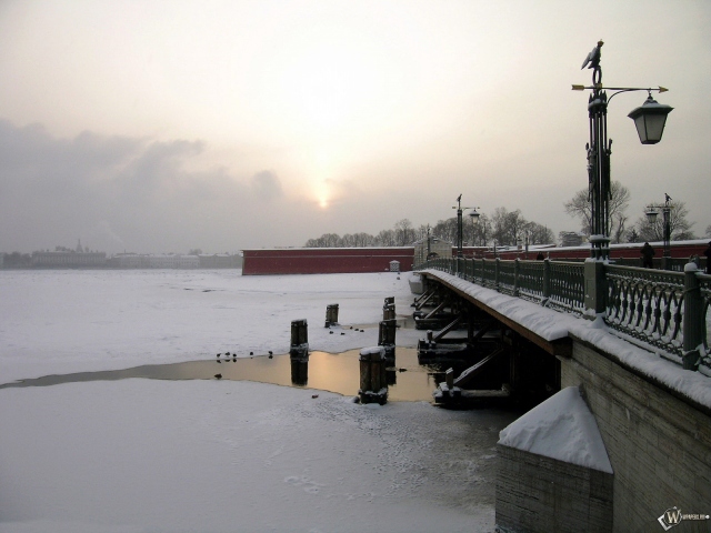 Нева зимой Санкт-Петербург