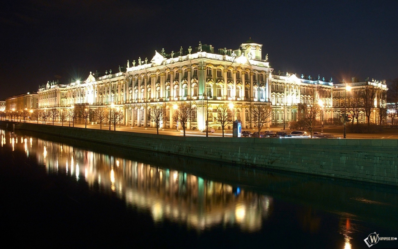 Ночной город Санкт-Петербург 1280x800