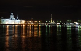 Обои Ночной Питер: Мост, Ночь, Санкт-Петербург, Питер, Санкт-Петербург