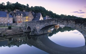 Обои Мост во Франции: Река, Мост, Франция, Дома, Города и вода