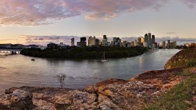 Обои Брисбен Австралия: Вода, Город, Мост, Остров, Города и вода