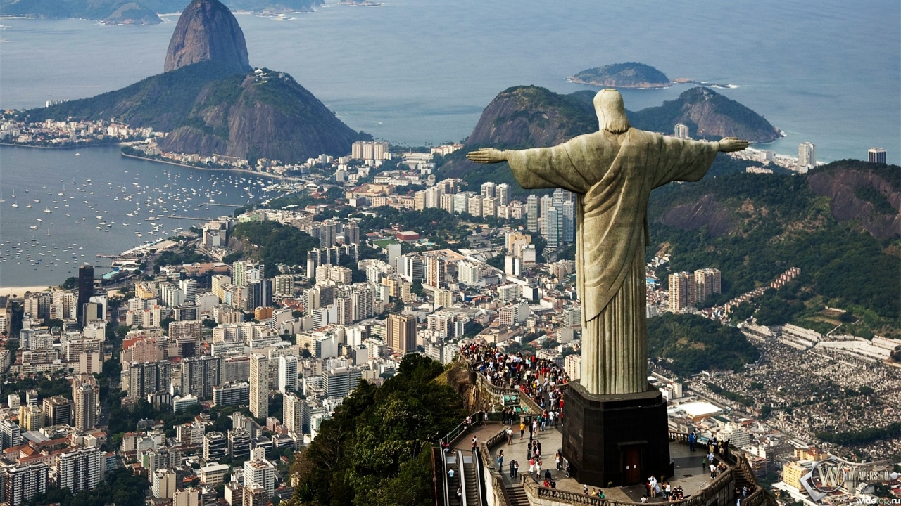 Статуя Христа в Бразилии 1280x720