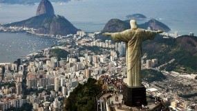 Обои Статуя Христа в Бразилии: Вода, Город, Здания, Статуя, Бразилия, Города и вода