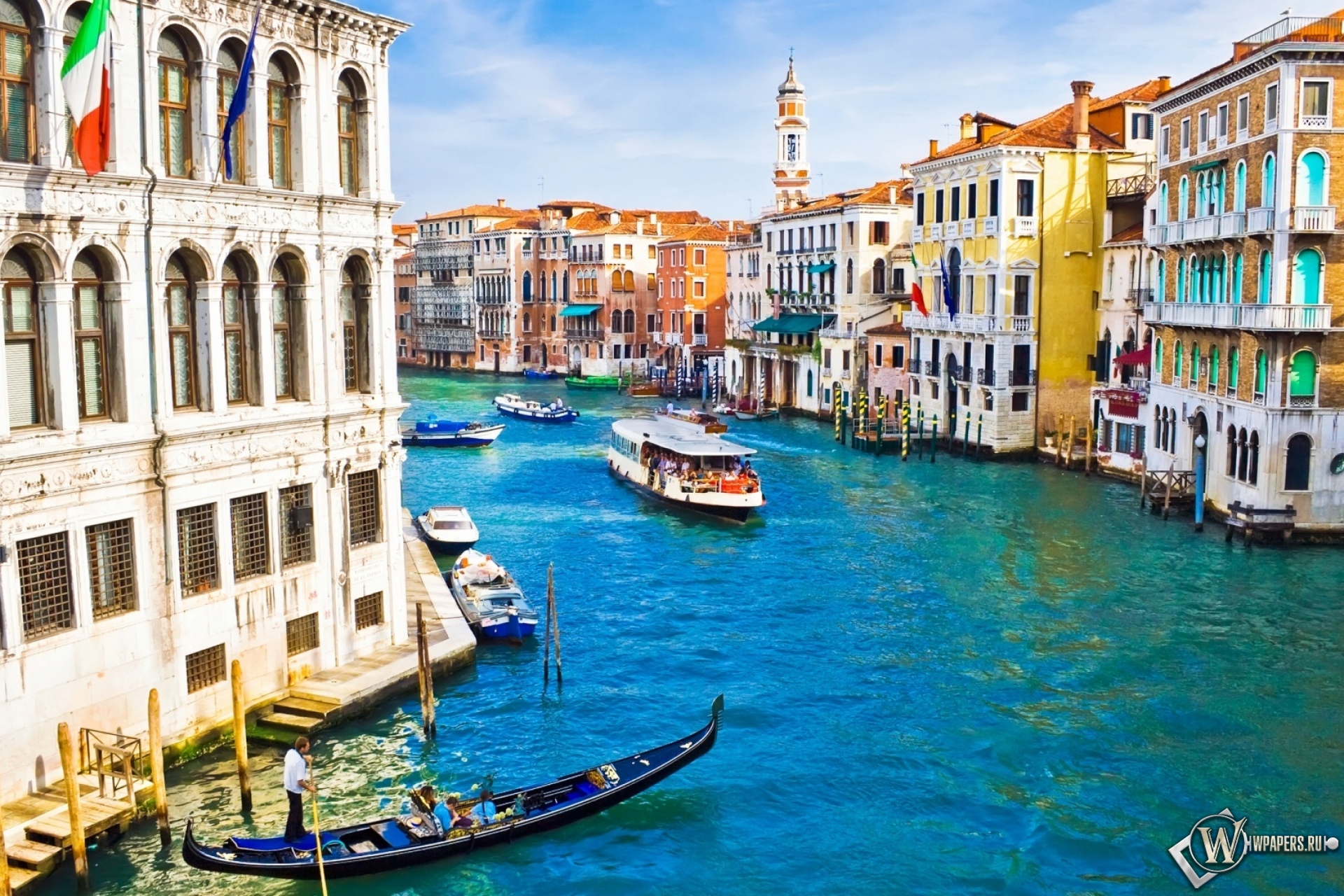 Красивый канал в Венеции 1920x1280