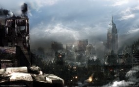 Обои Destroyed cities: Город, Разрушение города, City, Фэнтези