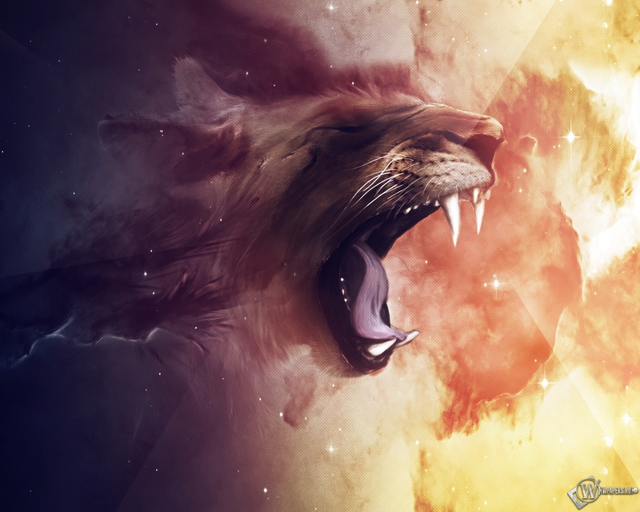 Abstract lion 1280x1024
