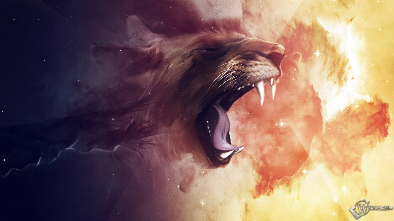 Abstract lion 1280x720