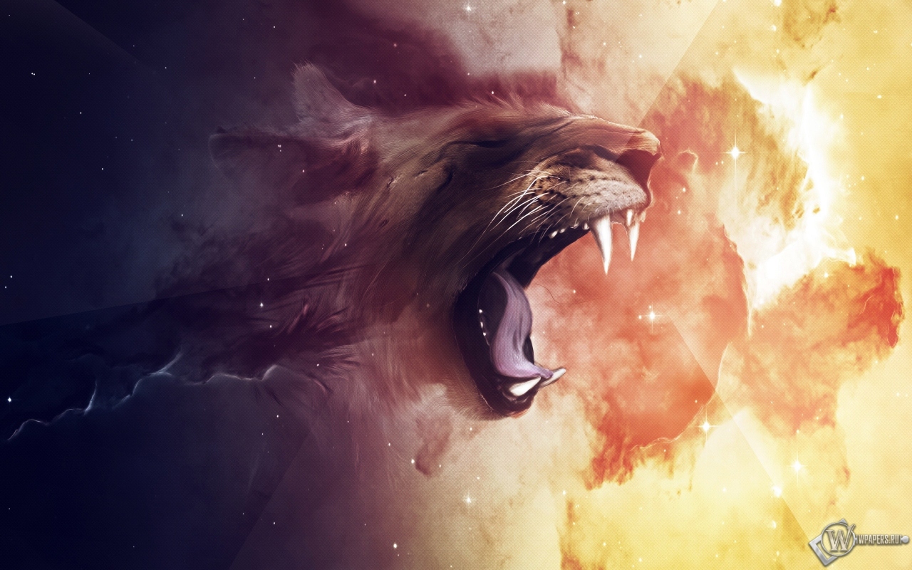 Abstract lion 1280x800