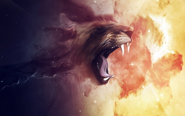 Abstract lion