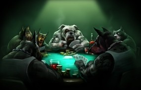 Собаки играют в покер