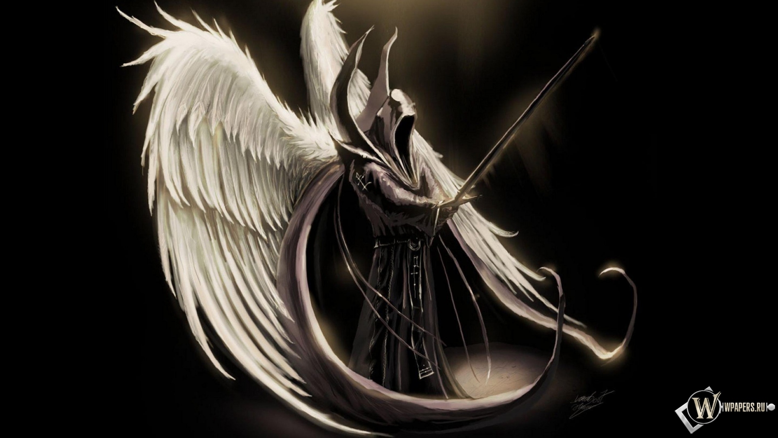 Крылатый ангел 1600x900