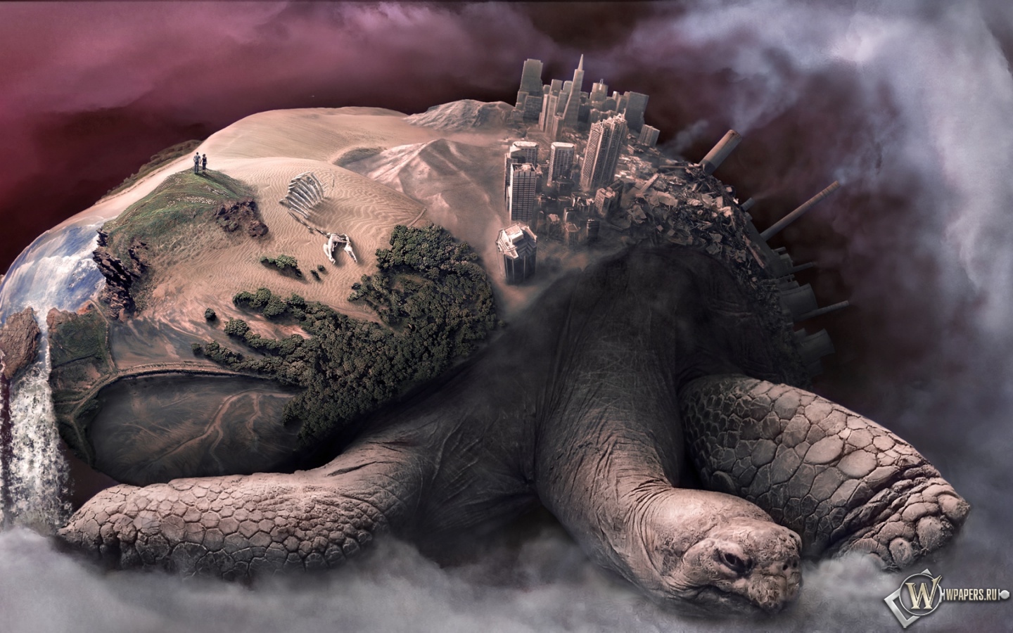 Черепаха-Земля 1440x900