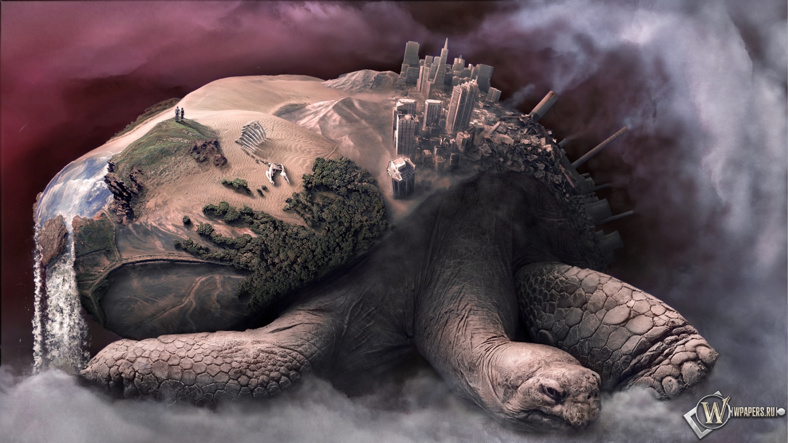 Черепаха-Земля 1600x900