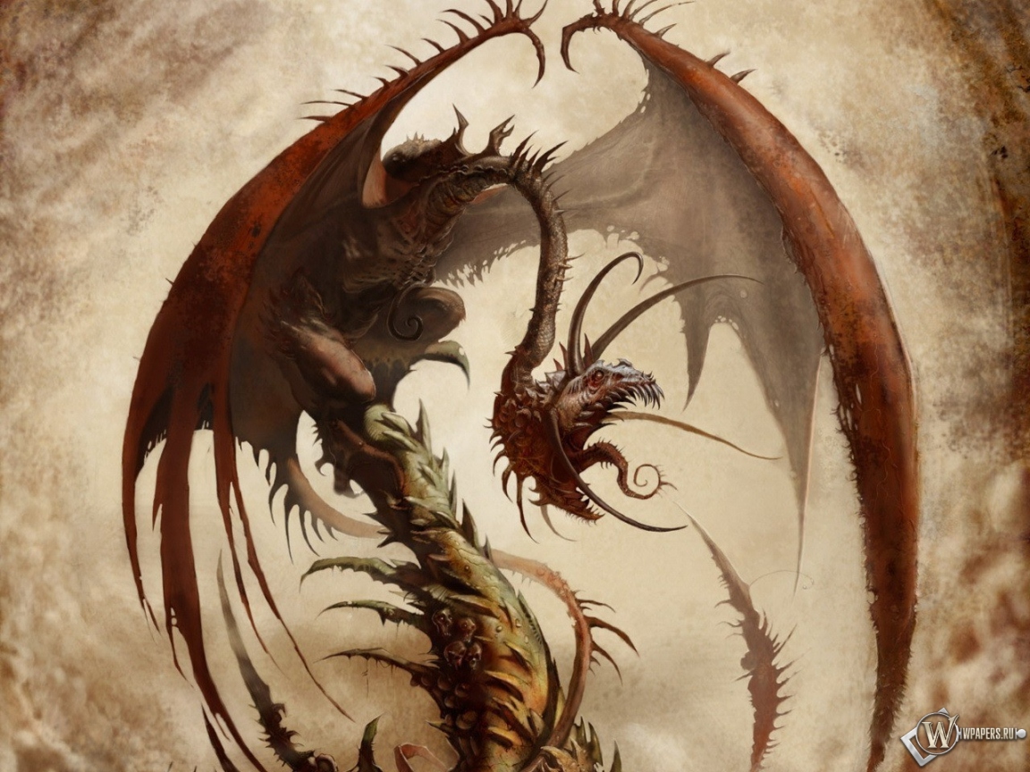 Коричневый дракон 1152x864